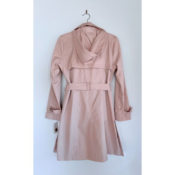 NWT Cole Haan Signature Women's Hooded Double Breasted Trench Coat in Petal M - Picture 6 of 15